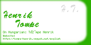 henrik tompe business card